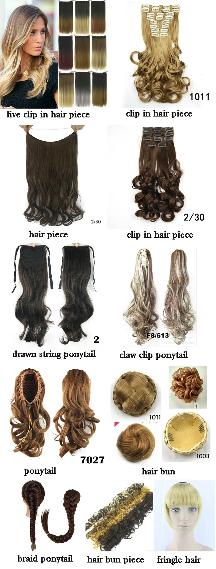 Cheap One Piece Thick Clip In Hair Extensions 3 4 Full Head Ombre
