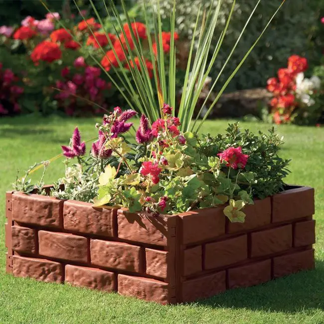 Pack Of 4 Plastic Brick Lawn Garden Edging - Buy Garden ... Pack Of 4 Plastic Brick Lawn Garden Edging Buy Garden