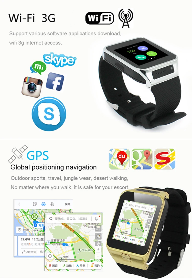 Dz09 Smart Watch 3g Version With Speaker Gsm Phone Call,Android 4.4