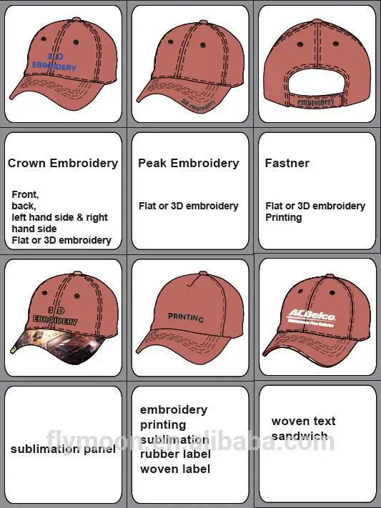 flat peak golf caps