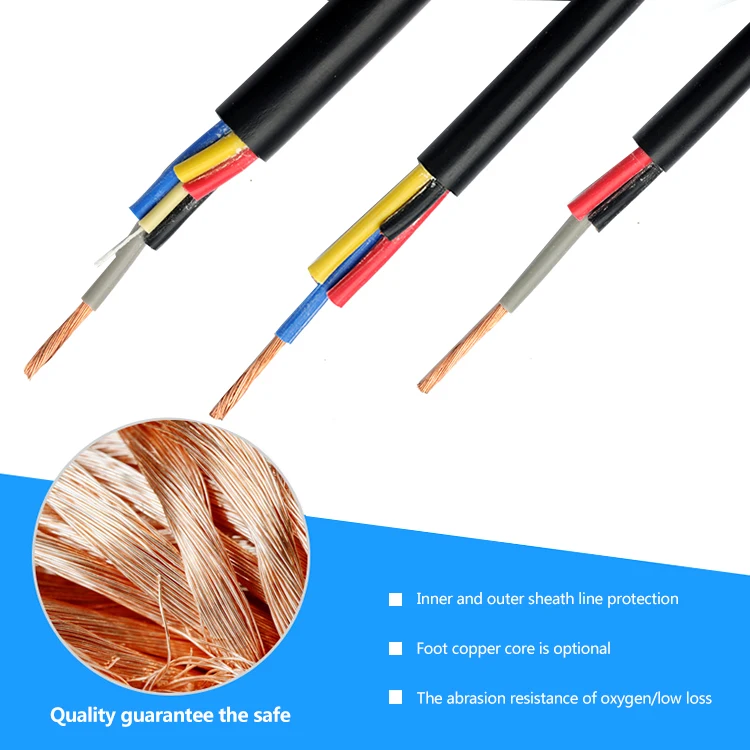 Various Thin 12v Waterproof Power Cable Copper Conductor 6 Core Power ...