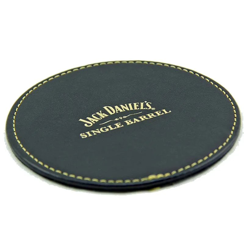 Gold Stamping Pu Leather Cup Coaster Buy Gold Stamping Faux Leather