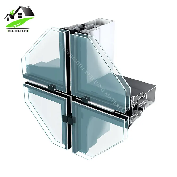 Factory Price China Exterior Cladding Unitized Glass Curtain Wall Supplier