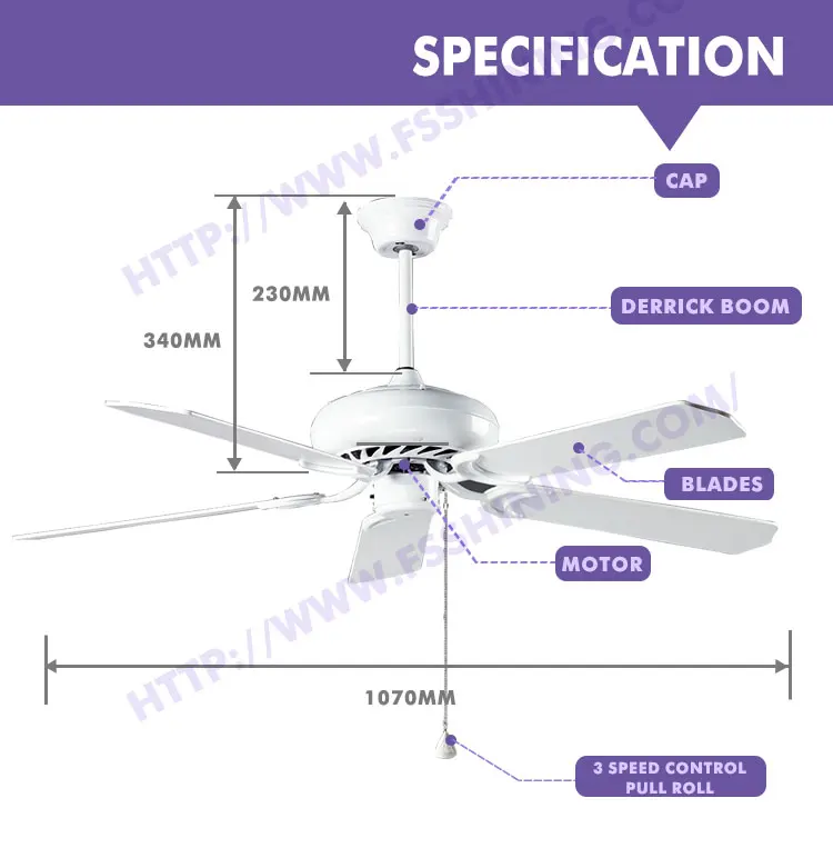 Electric Motor 42 5 Blade Low Power Consumption Parts Decorative Decorative Ceiling Fan 04 Jpg