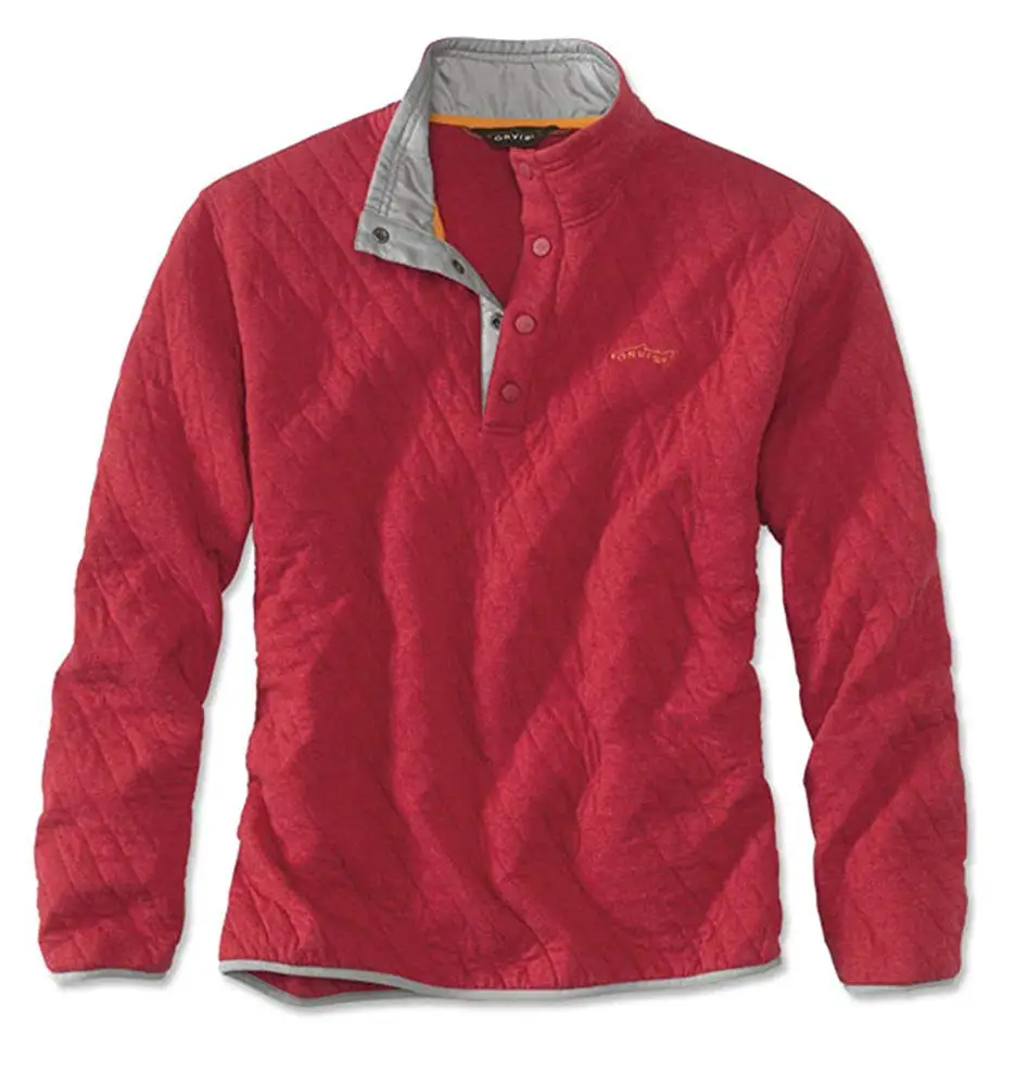 Orvis Trout Bum Quilted Snap Sweatshirt//Trout Bum Quilted Snap Sweatshirt
