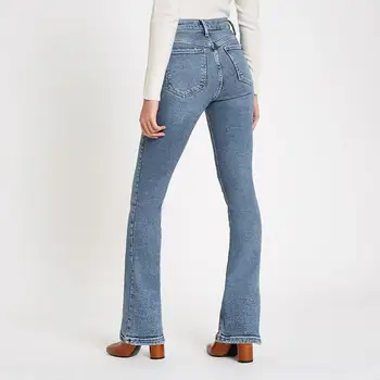 high waist bootcut stretch jeans