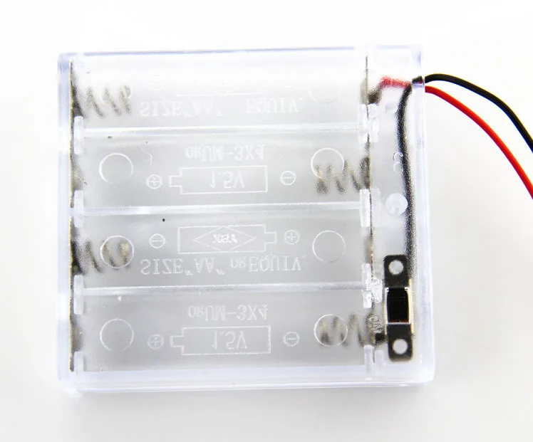 4 Aa Battery Holder,6v Holder Box Case,Battery Holder With Switch/cover