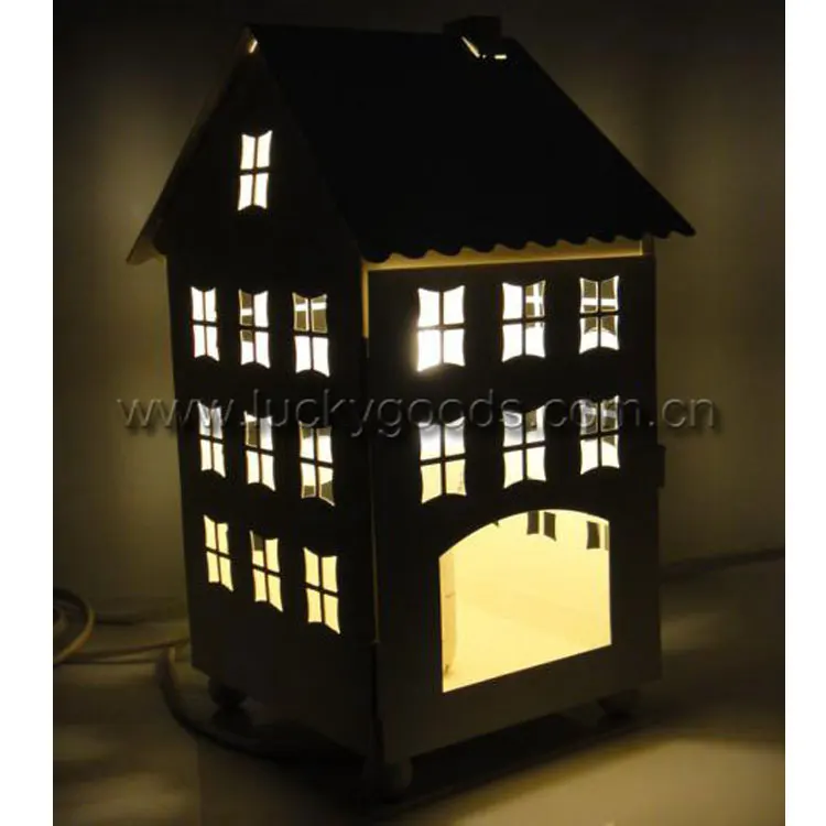 House Shape Indoor Decorative Moroccan Metal Lanterns Wholesale