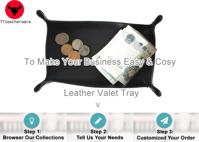 Mens Leather Valet Tray Desk Tidy Organizer In Cowhides Buy Mens