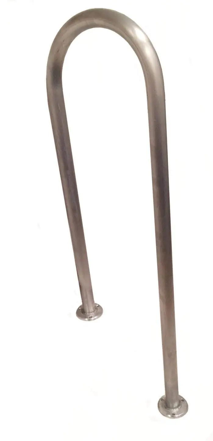 B52 Anodized Handrail Aluminum Stairs Kit Stainless Steel Look 13 Ft and 1.6 diameter