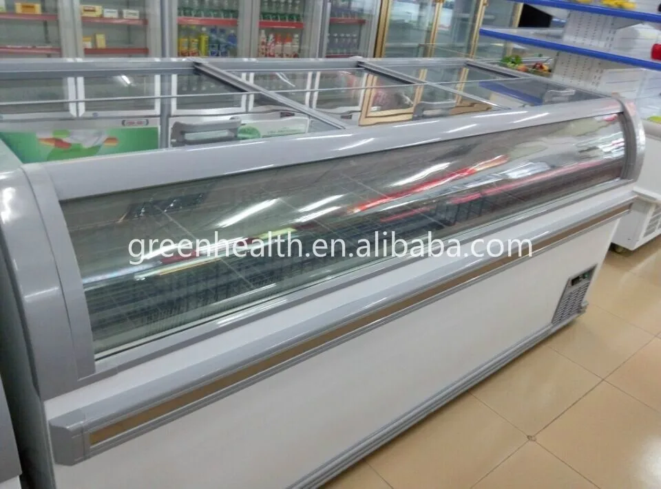 Sliding Door Open Top Deep Freezer For Supermarket Refrigerator Ocean