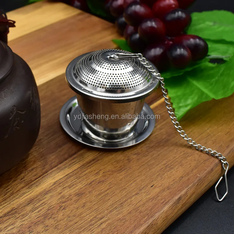304 Stainless Steel Bulk Tea Infuser With A Tray And Chain Handle Buy