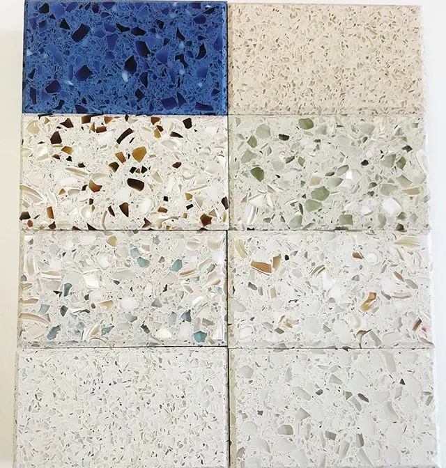 Recycle Colorful Glass Quartz Stone Countertop Buy Recycle Glass