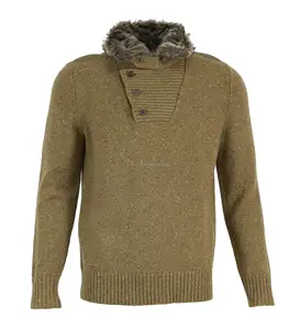 MEN'S PULLOVER SWEATER FANCY DOT YARN FAKE FUR DECORATION MEN'S PULLOVER SWEATER FANCY DOT YARN FAKE FUR DECORATION
