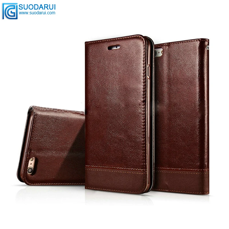 luxury leather pouch cover For apple iphone X/8 /7/6 wallet Phone flip case