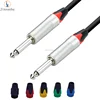 Rohs CE high quality golden audio guitar music instrument audio cable wire jack to rca jack 6.35 6.3 6.25 wholesale 6.35mm audio
