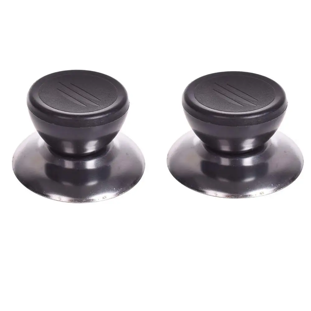 uxcell Stainless Steel Home Insulated Pan Pot Lid Cover Knob Cap Handgrip 3 Pcs Black