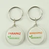 Wholesale High quality round print picture insert solid acrylic keychain