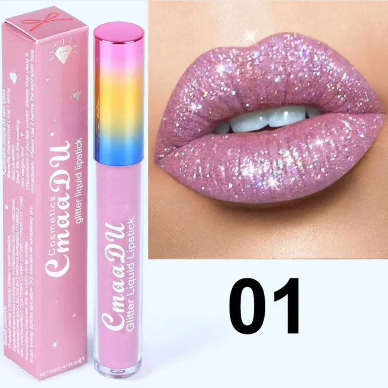 Manufacturer Makeup Shimmer Metallic Lip Gloss Private Label Glitter