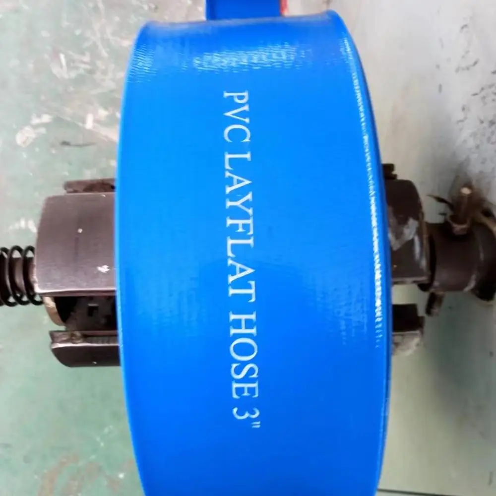
High Quality Water Irrigation PVC Lay flat Hose with Lock Fittings for Water Pump 