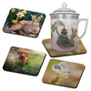 tableware cushion black square EVA coaster paper heat insulate coaster