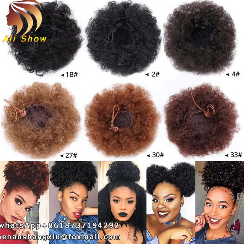 Ali Show Fashion Afro Kinky Bulk Hair Bun Styles With Marley Hair