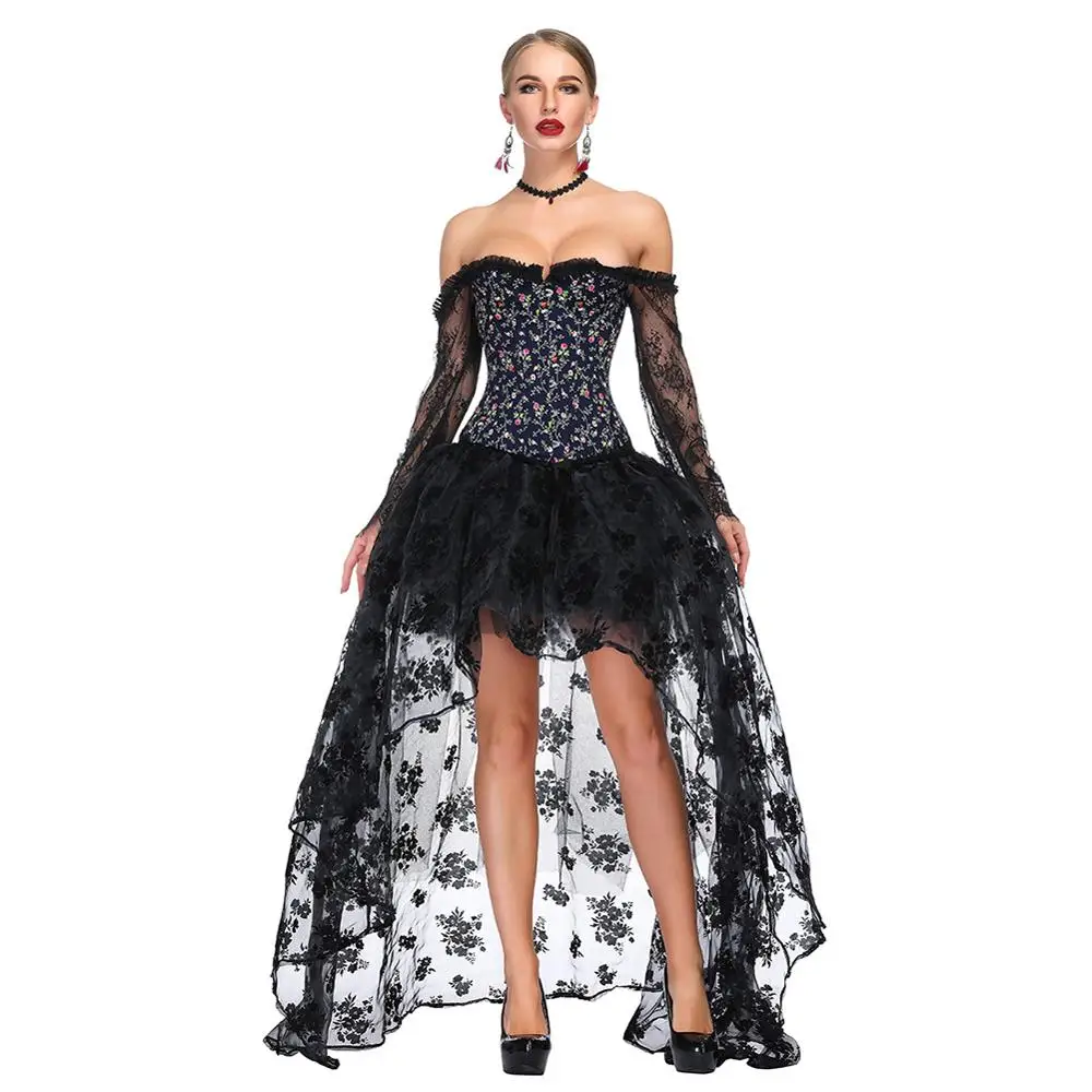 2019 Vintage Steampunk Women Victorian Retro Gothic Corset Top Lace Corset and Bustiers Sexy dress corset