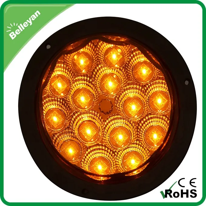Warnleuchte Mit 72 LEDs & 8 Blinkmodi – Bernsteinfarben, 12V/24V, Für LKW & Nutzfahrzeuge