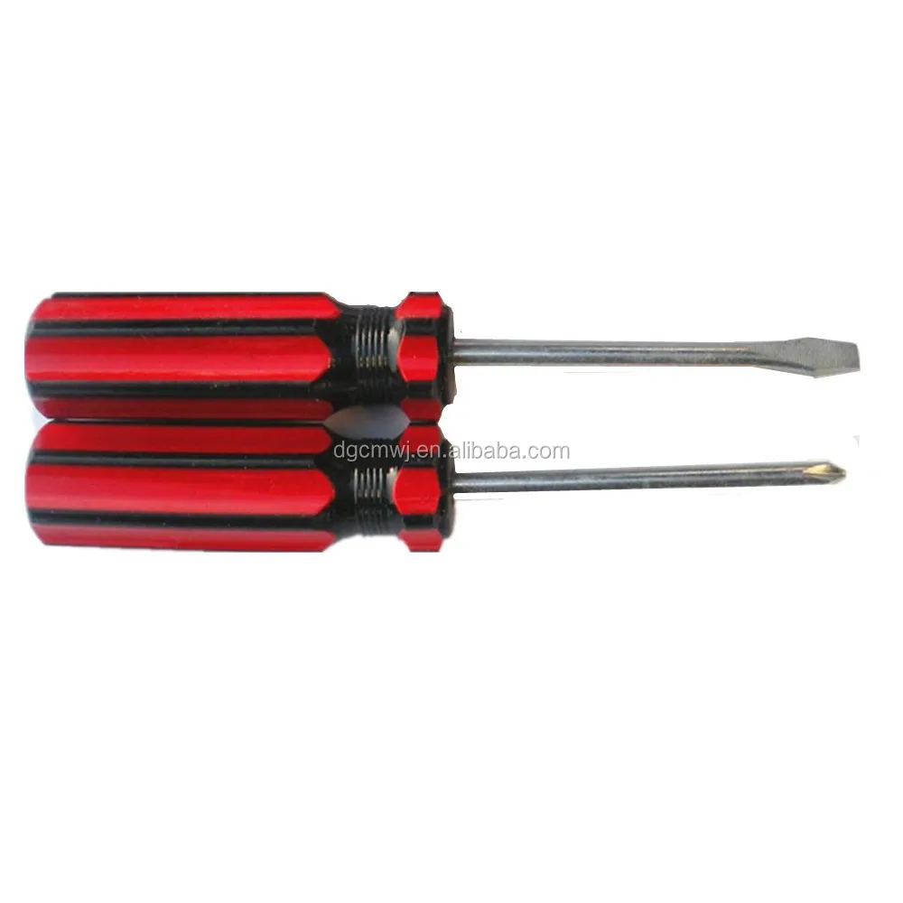 Stripe double color handle phillips/slotted screwdriver set