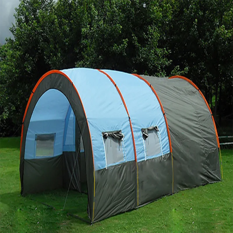 Polyester Fabric Fiberglass Frame Double Layer Tent Waterproof Big ...