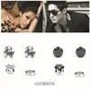 positive and negative magnetic zircon earrings studs non ear holes unisex magnet ear clip