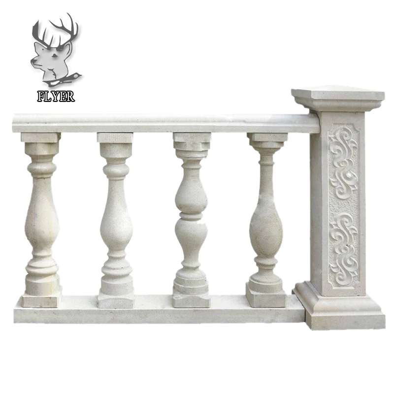 Balcony Decoration White Marble Stone Balusters Handrail - Buy Balcony ...