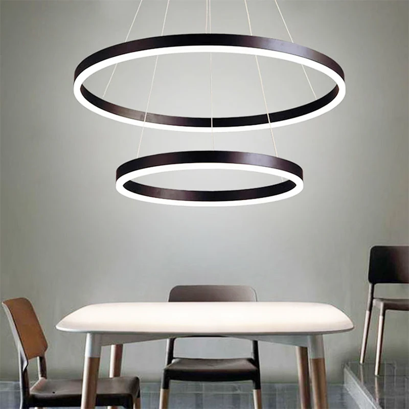 Modern Lighting Fixtures Aluminum Profile Circular Ring Light 3tier 5tier Chandelier Modern Lighting Fixtures Aluminum Profile Circular Ring Light 3tier 5tier Chandelier