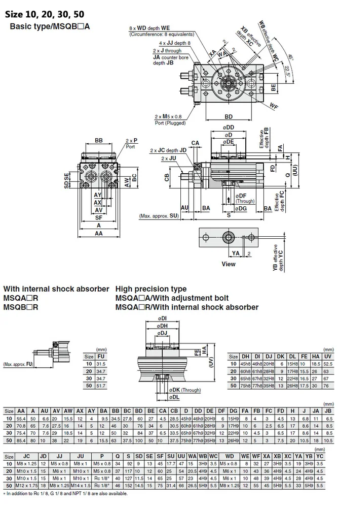 공기 실린더 로터리 실린더 공압 실린더 Msqa Buy 공압 실린더,Msq,공기 Cylidner Product on