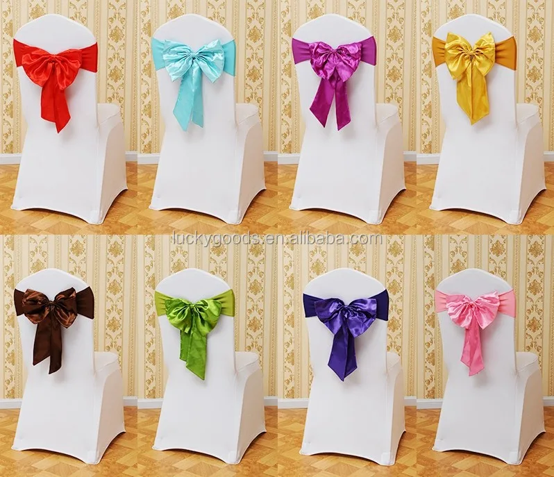 Lgs031 Royal Blue Satin Chair Sash Wedding Chair Back Tie For Sale