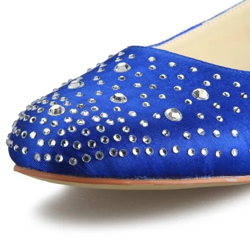 Royal Blue Flat Bridal Shoes With Crystals Women Dress Shoes For Party Buy Ballet Handmade Bridal Shoes Satin Wedding Shoes Royal Blue Dyeable Satin Bridal Shoes Product On Alibaba Com