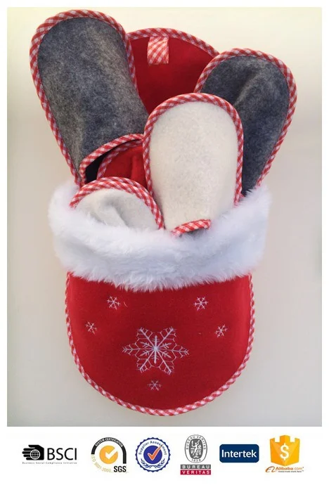 Snowflake comfortable felt hotel indoor slipper for guest