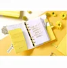 Yellow A5 A6 Books Refilling Faux Leather Cover Diary Diy Notebook Planner Travel Jourmal Student Schedule Organizer Agenda