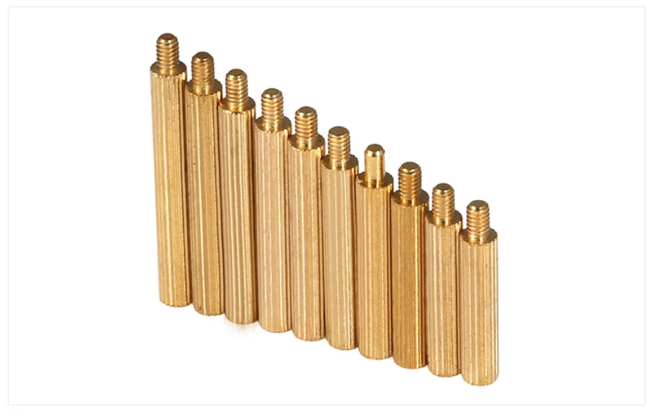 M2 Round Brass Standoff/security Camera Standoffs/brass Thruthreaded