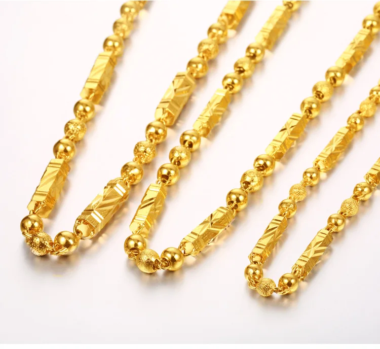 Fashion Concise Gold Vietnam Style 6/7/8mm Big Necklace Jewelry For Men