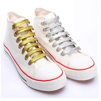 metallic gold shoelaces
