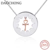 Factory Direct Sale Fancy Jewelry 925 Sterling silver round circle Female symbol pendant necklace
