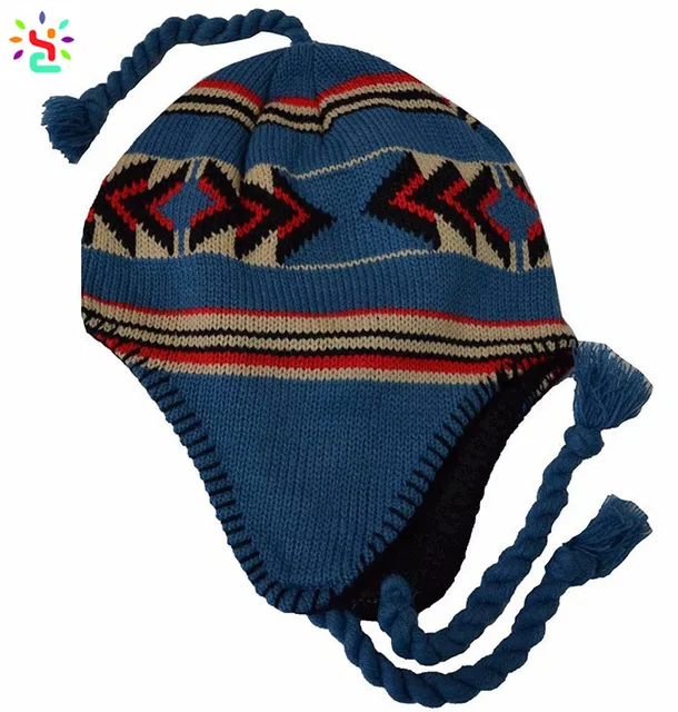 winter hat with strings