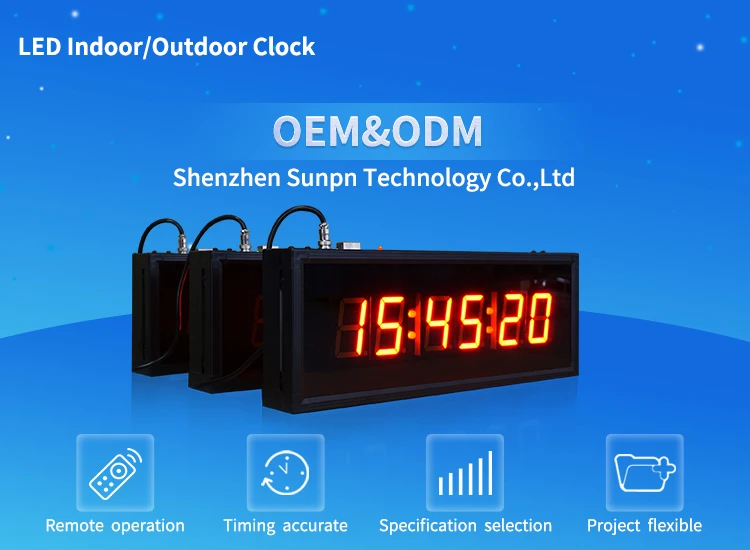Large Led Display Digital Clock Countdown Timer Large Outdoor Digital