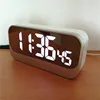 big logo advertising style mirror panel LED digital alarm clock calendar with jumping second
