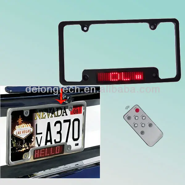 USA 31X16.5cm 12V 7X23pixel outdoor red scrolling led car license plate