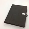 Luxury leather organizer notebook with USB and power bank