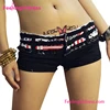 Sexy Black American Flag Splicing Hot Girls Short Jeans Design