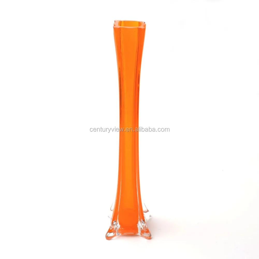 Black Blue Colored Glass Eiffel Tower Vase Wholesale Used Decorage