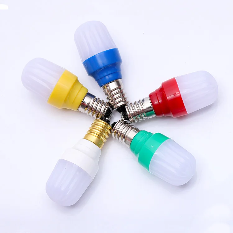 Factory direct sales red blue green yellow 220v dc led fancy lamp e14